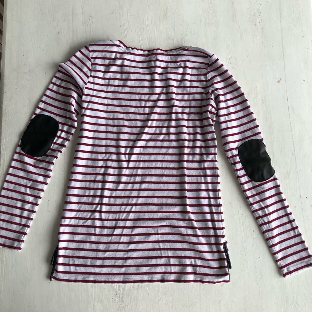 Red and white striped shirt